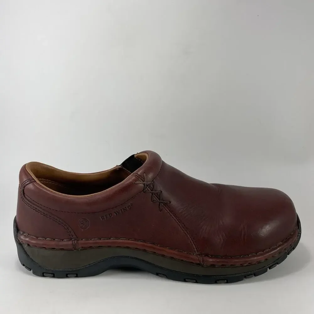 Red Wing Worx 2322 Shoes Womens Size 9.5 B Brown Leather Steel Safety Toe Work